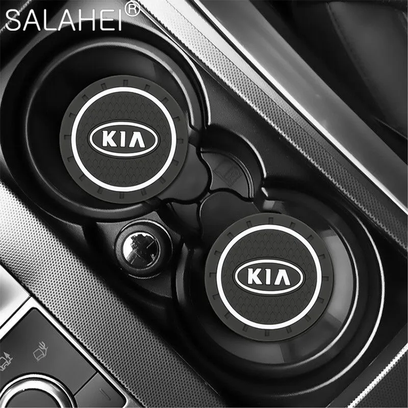 

2PCS Anti-Slip Silica Gel Car Water Cup Holder Pad Mat For KIA K2 K3 K4 K5 Sorento Sportage Optima Rio Ceed Cerato Venga Soul