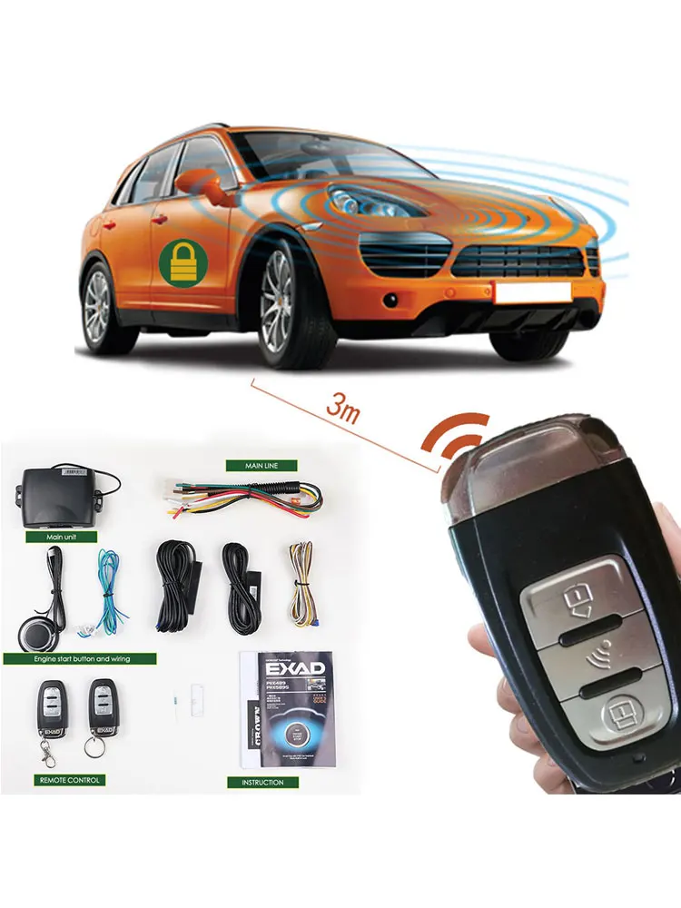 Универсальный центральный замок с сигнализацией дистанционный пусковой ключ