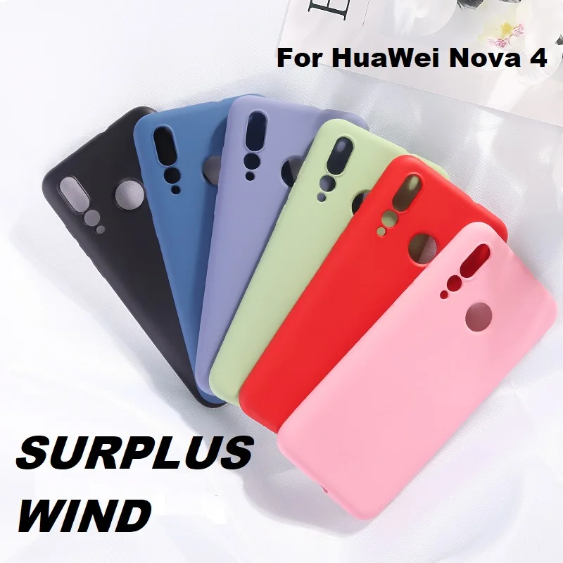 Мягкий чехол из жидкого силикона для телефона HuaWei Nova 4 5 5i противоударный 5Pro 5T 3i 3 2i