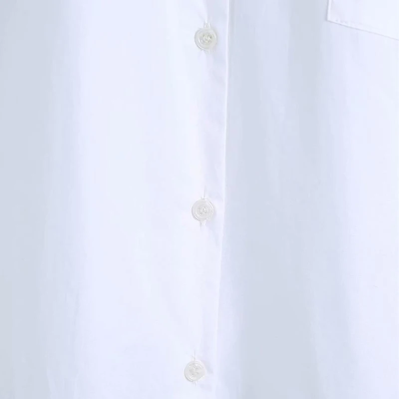 

2021 Spring Summer ZA Women Blouses New Arrival Solid Shirts Office Lady Female Tops Single Breasted O-neck Blouses