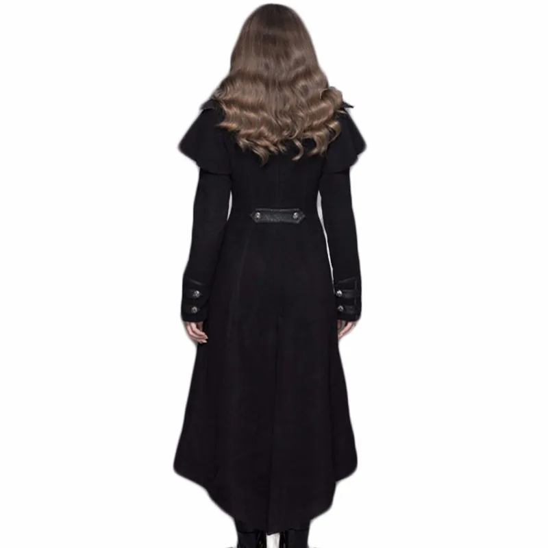 Модный женский Готический приталенный асимметричный подол Devil красивый зимний