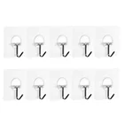 10 шт., прозрачные настенные крючки с поворотом на 180 градусов