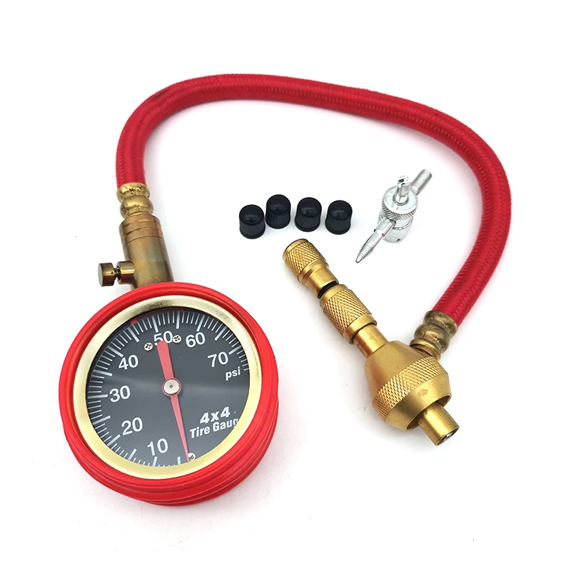 

75 PSI Tyre Deflator Rapid Tire Air Pressure Gauge Pointer Type Dial Valve Tool