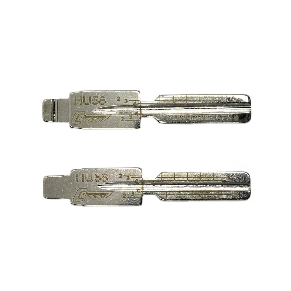 HKCYSEA 10 шт./лот необработанный Металл 2 в 1 LiShi Scale Blank Выгравированная линия KEYDIY