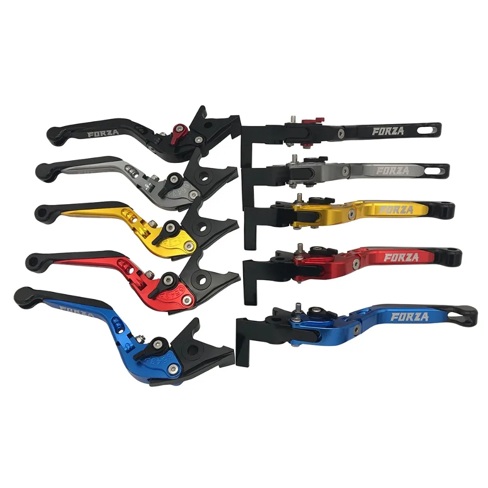 Мотоциклетные парковочные рычаги для Honda Forza300 250 Forza125 MF13 SH300 NSS300 2010- Отрегулируйте складной выдвижной тормозной рычаг