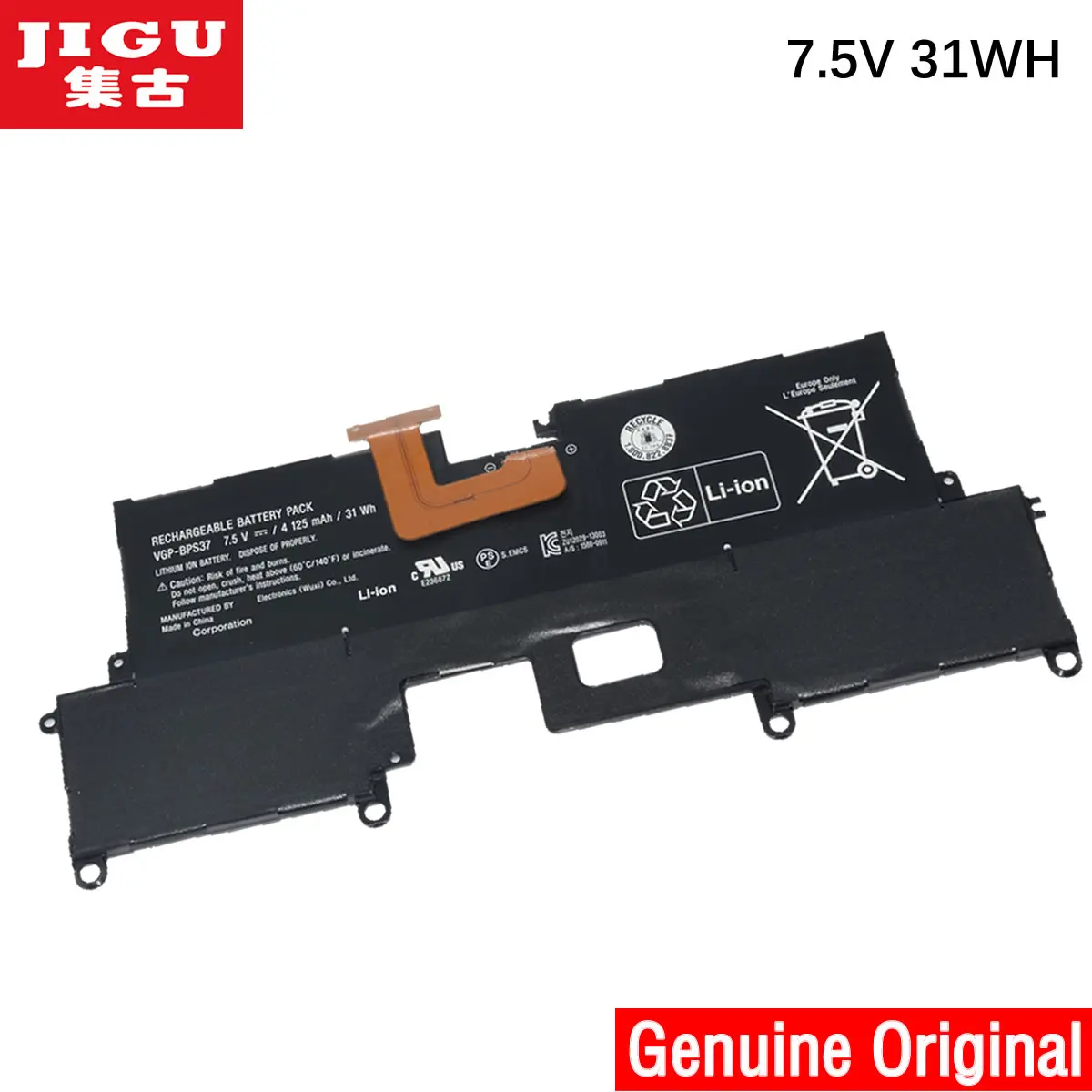 

JIGU VGP-BPS37 BPS37 Original Laptop Battery For SONY VAIO Pro 11 SVP11 SVP11214CXB SVP11227SCB 7.5V 4125MAH 31WH