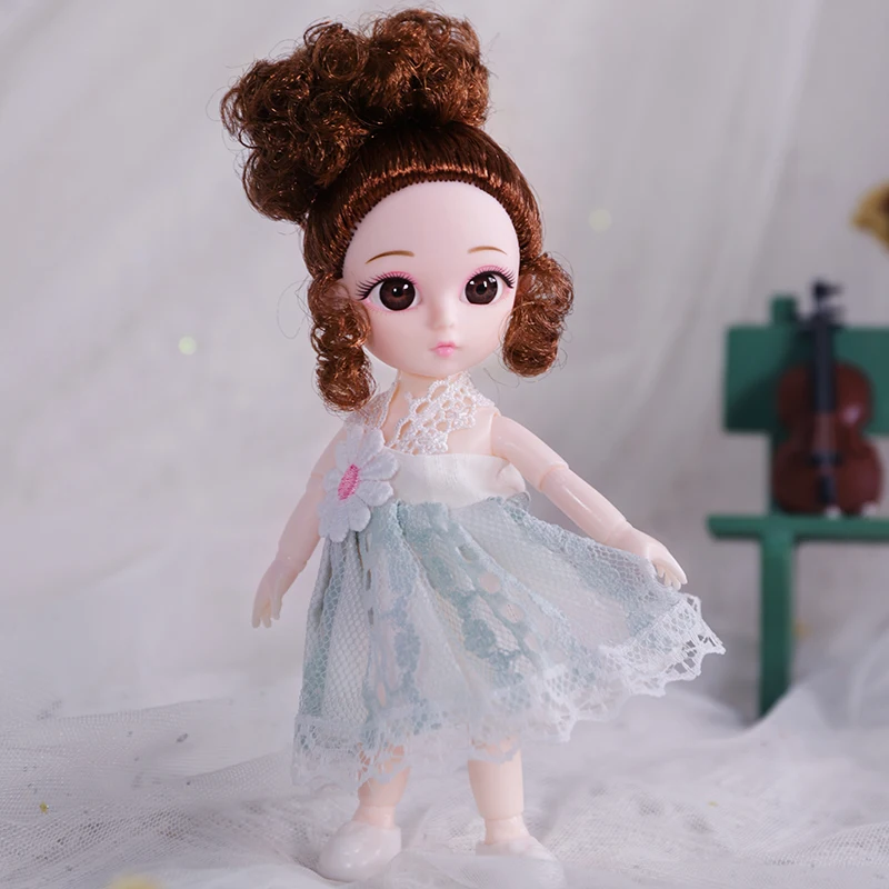 

Dream Fairy 1/12 Doll BJD Little Girl Toy 15CM Ball Jointed Doll Including Clothes Shoes Cute Mini Doll Birthday Gift for Child