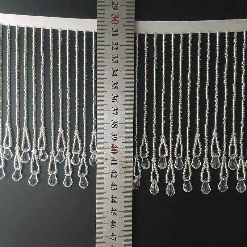 1 ярдов 12 см 4 72 &quotширокий прозрачный кисточкой бахрома бисер платье для танцев