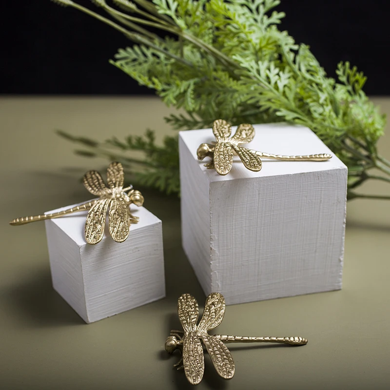 В форме стрекозы/латунные ручки для шкафа|Ручки шкафа| |