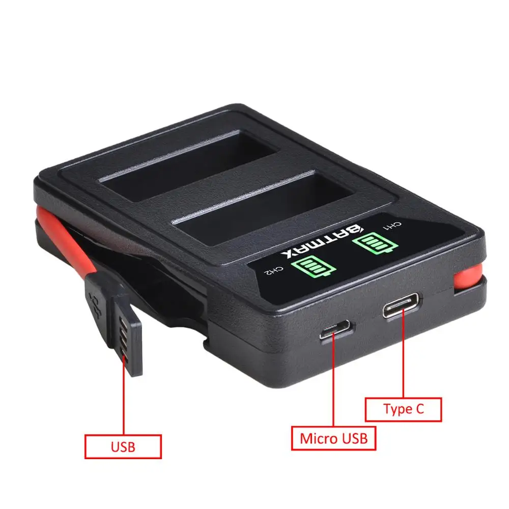 Аккумулятор Batmax для Olympus BLS5 новый светодиодный аккумулятор с двойным зарядным