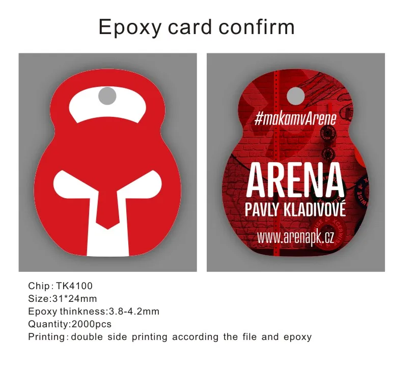 

RFID эпоксидная карта печать 2000 шт TK4100/EM4100 чип ID карты