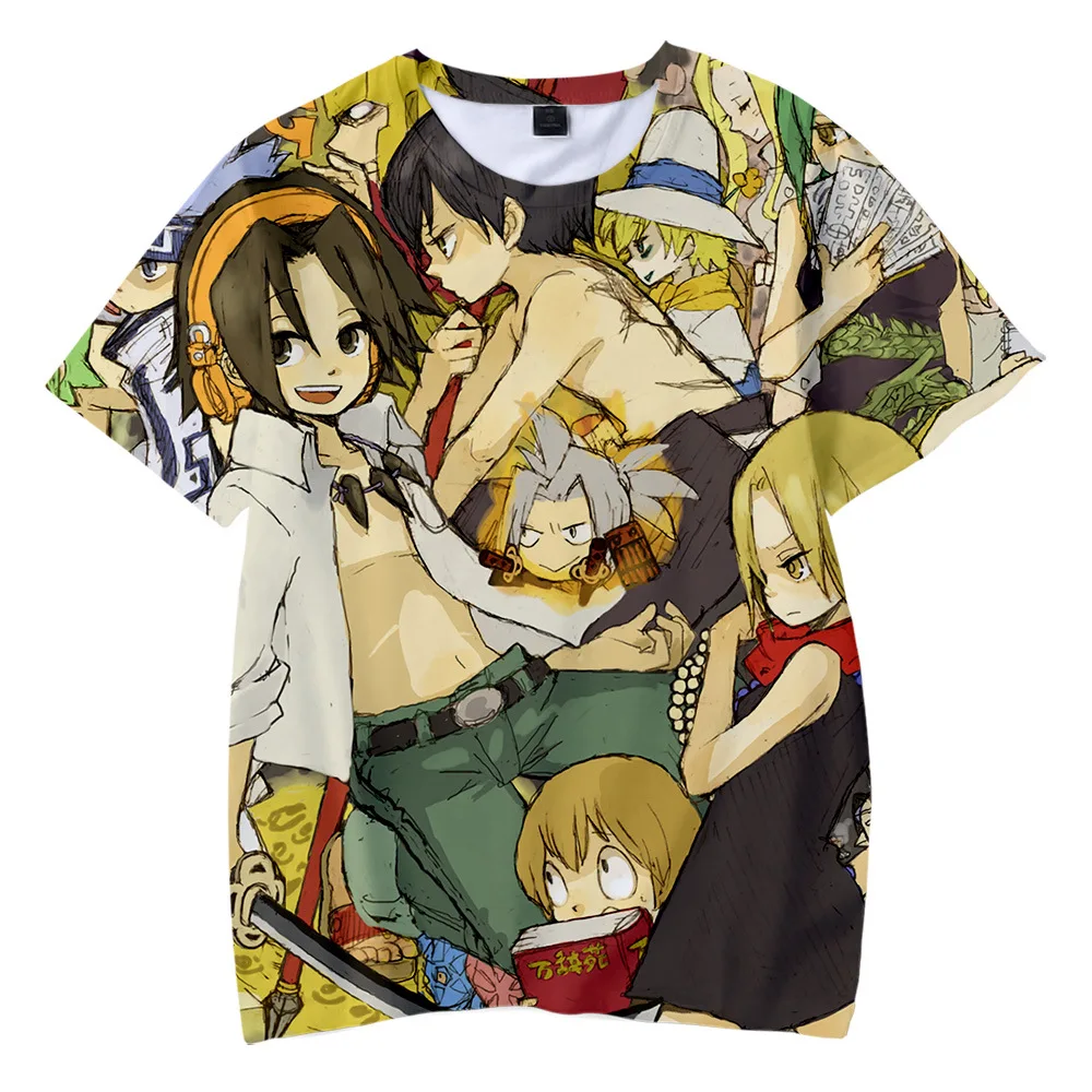 

2021 Shaman King Japan Anime Cartoon T Shirt Teenager Boys Girls Unisex 3D Printed Harajuku Streetwear Hip Hop T-Shirt