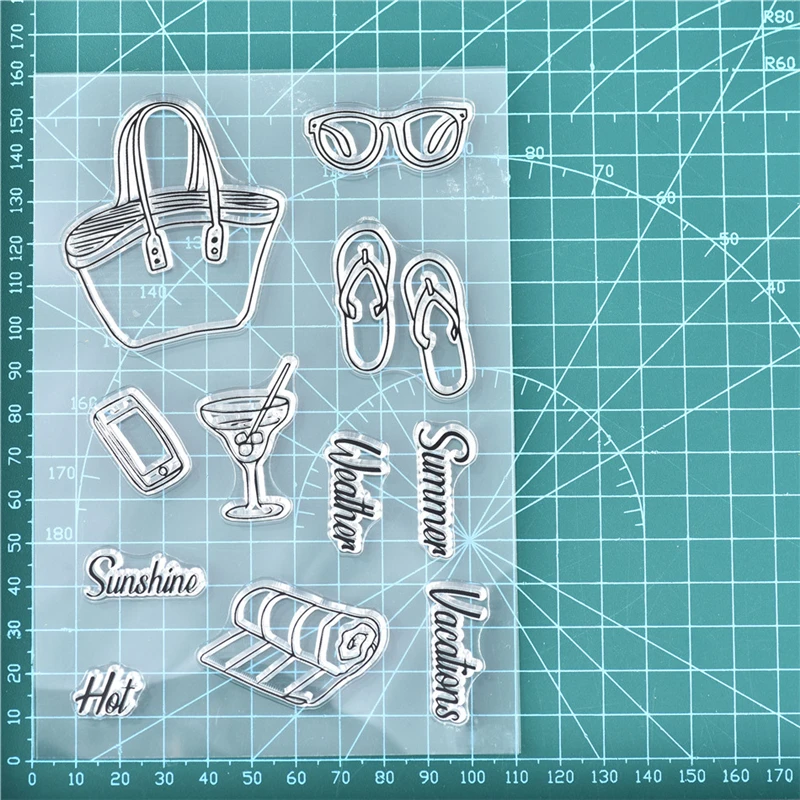 14x14cm 26 букв штампов цветок письмо прозрачный силиконовый штамп/печать для карты DIY Скрапбукинг/фотоальбом Хэллоуин Декор - Цвет: 14x14cm