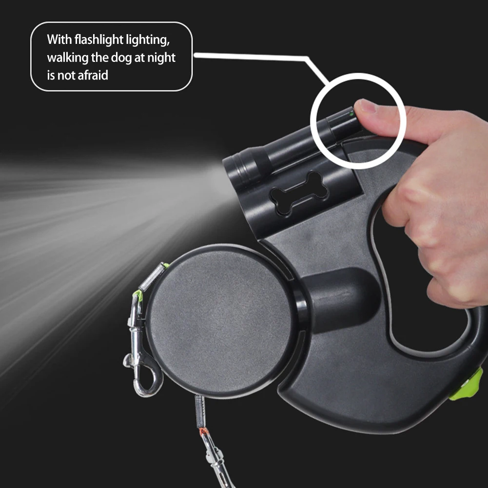 Двойной поводок для собак выдвижная рулетка прогулок с маленькими и большими