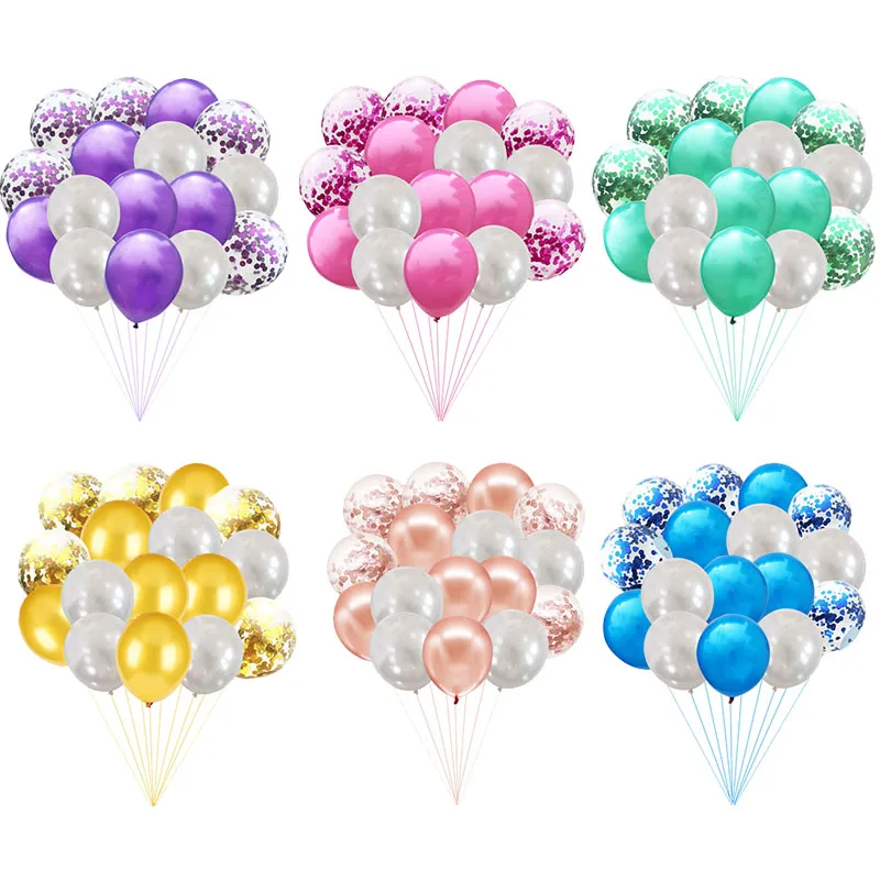 16 шт. День рождения воздушные шары из розового золота латексных воздушных шаров с