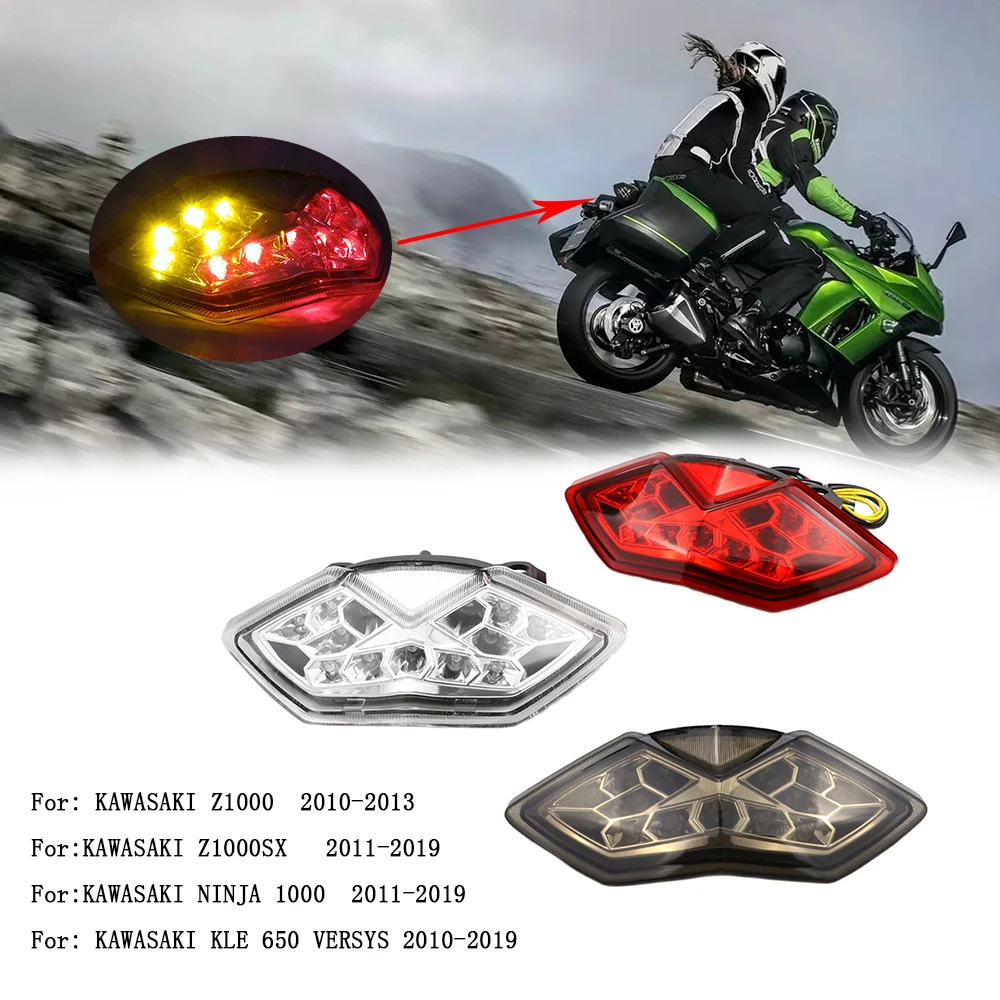 For KAWASAKI Z1000 Z1000SX NINJA 1000 Motorcycle Accessories Integrated LED Tail Light Turn signal Blinker Smoke High Quality