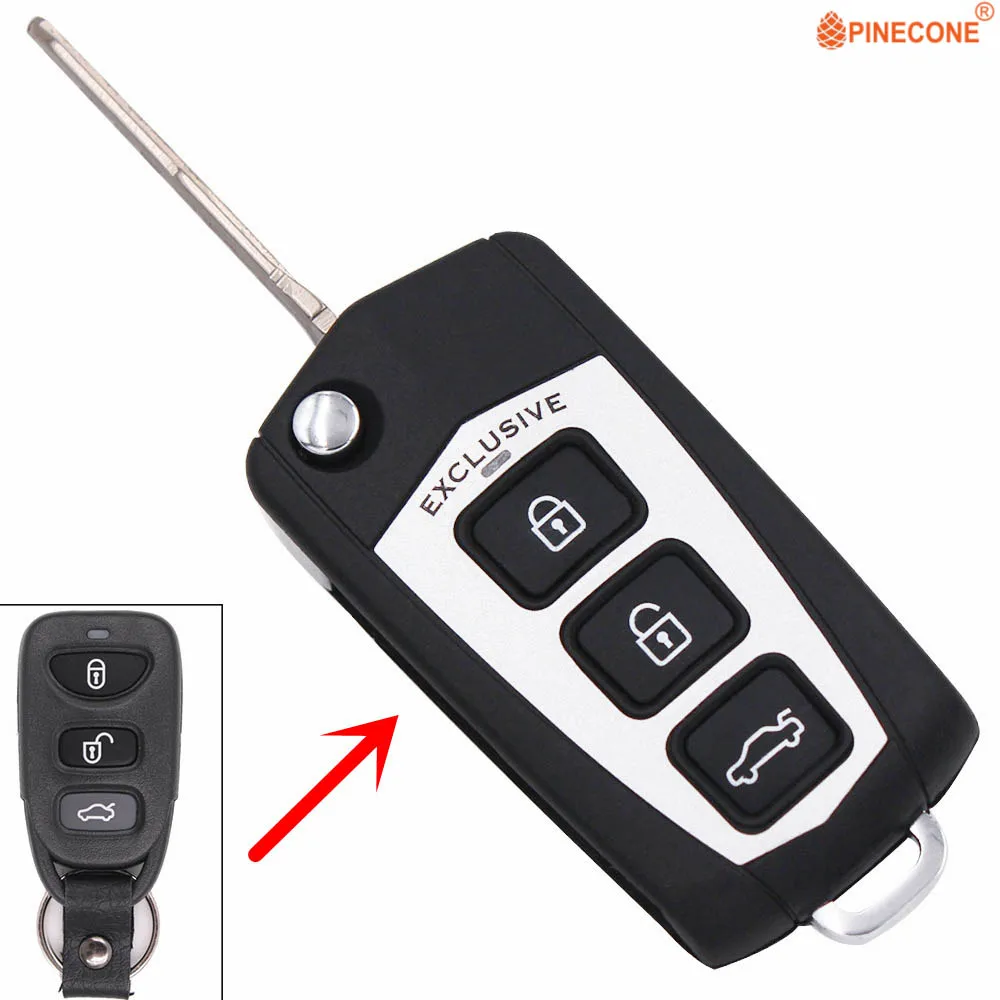 PINECONE для Kia Sportage Cerato Forte 3 + 1 ключ модифицированный откидной Складной