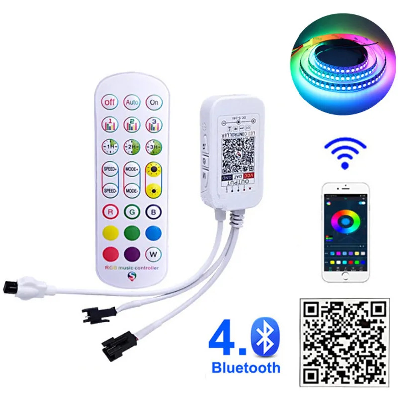 WS2812B работы при прослушивании музыки по Bluetooth Управление DC5 24V 24key ИК пульт
