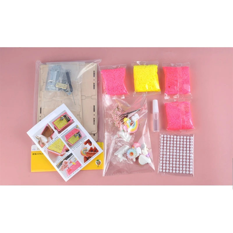 

DIY Fun Wood Jewelry Box Craft Kit Kids Toy for Girls Wooden Treasure Box Arts and Crafts Decoration Ornaments