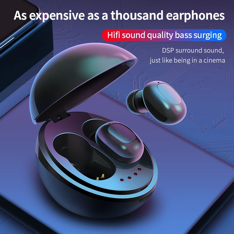 

Hot Sale A10 Durable HIFI Music TWS Wireless Earphones Bluetooth 5.0 Headphones Earbuds Stereo Built-in Mic for Xiaomi iPhone