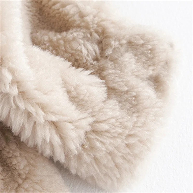 Новое зимнее женское кашемировое меховое пальто на молнии модное плотное теплое