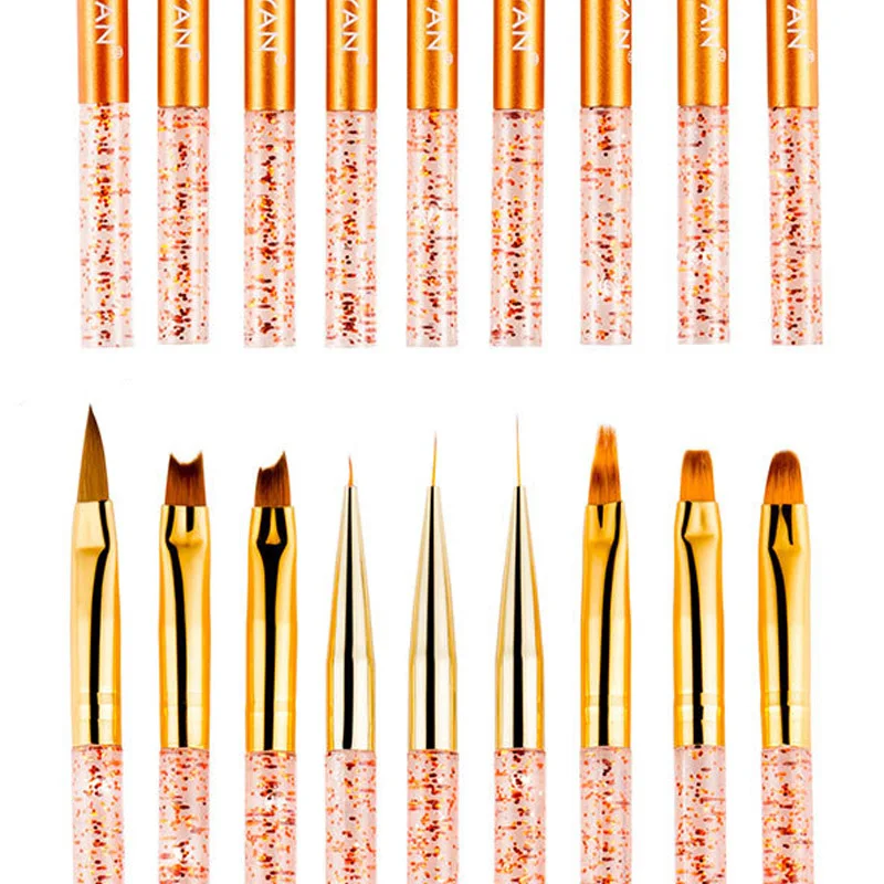 1 шт. кисть для краски в разной форме с градиентным размахом кристальная ручка