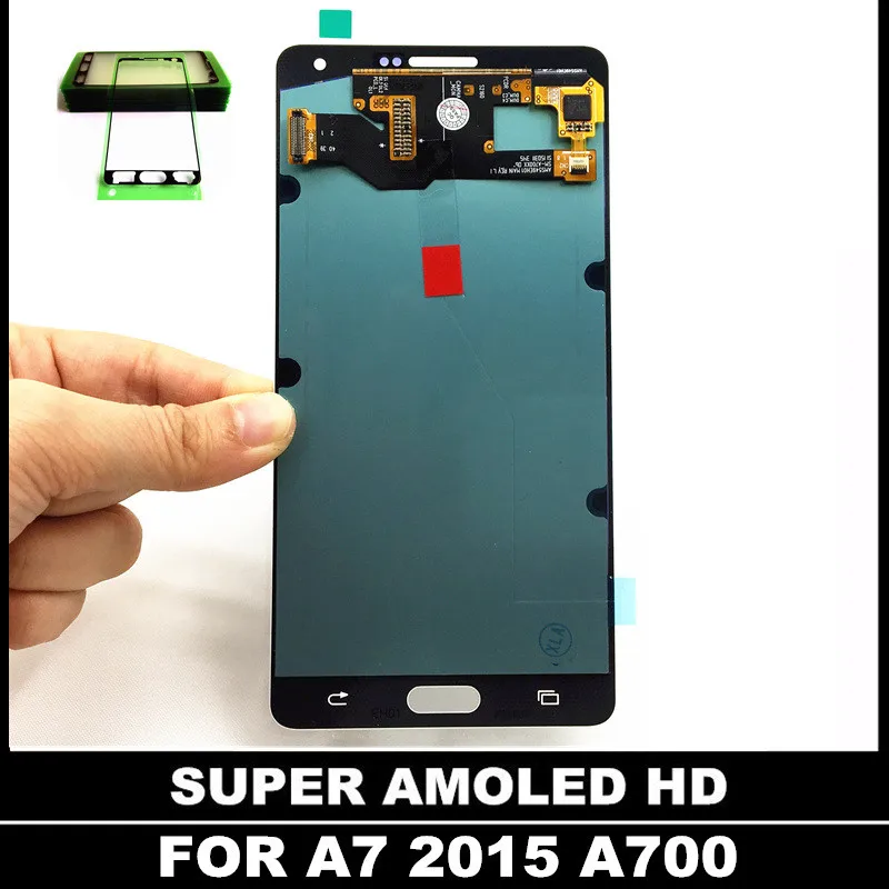 Супер AMOLED LCDS Замена для Samsung Galaxy A7 2015 A700 A700F A7000 A700H ЖК дисплей сенсорный экран