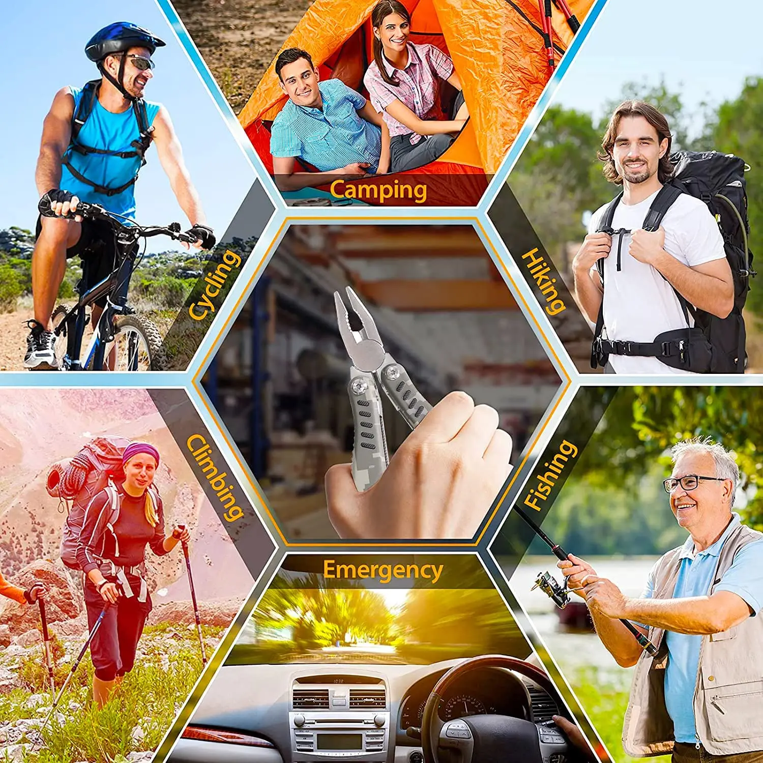 Складные плоскогубцы Boltho 14 в 1 из нержавеющей стали универсальный и прочный