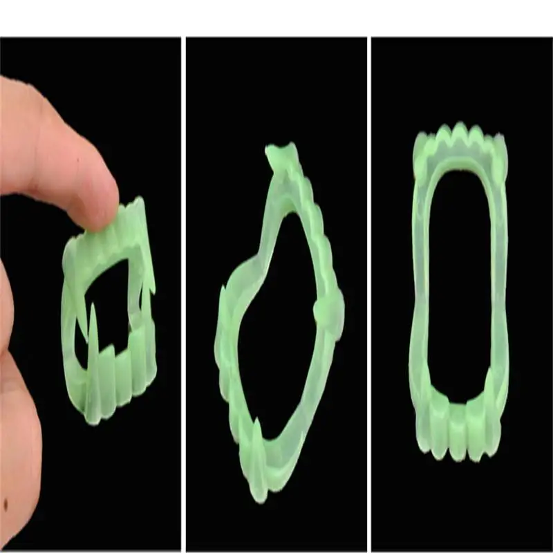 Новый светится в темноте Зубы вампира на Хэллоуин Монстр оборотень зомби клыки