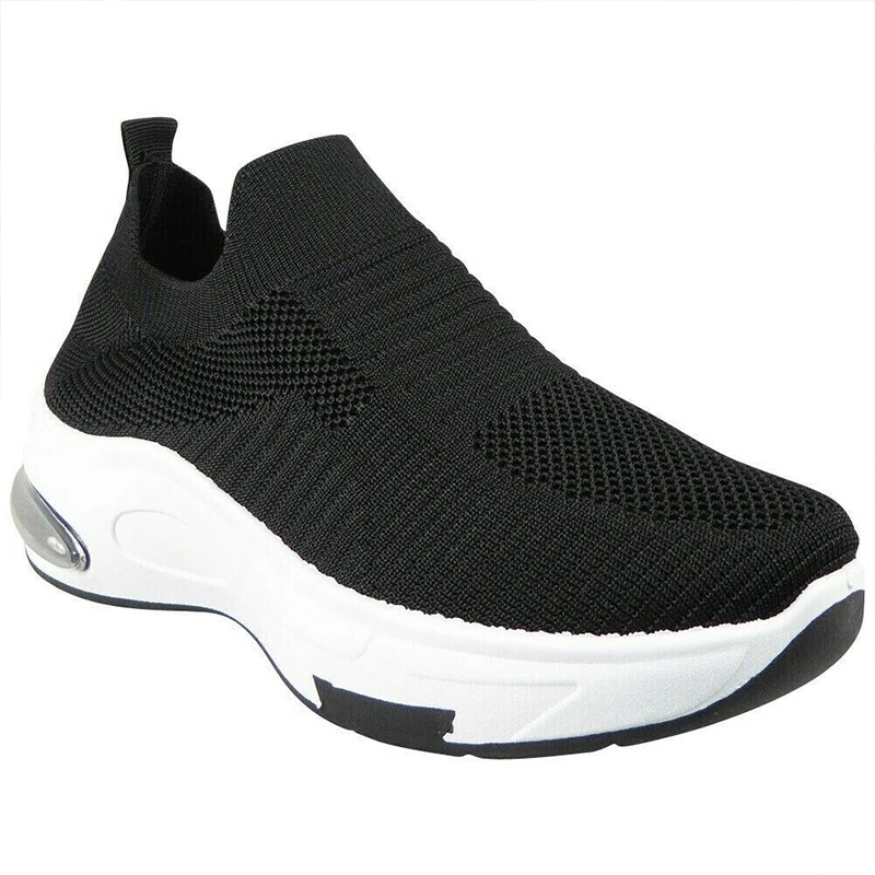 

Autumn New Women Sneakers Solid Color Flat Shoes Mesh Ladies Comfortable Soft Casual Slip-On Female Outdoor Sports Shoes