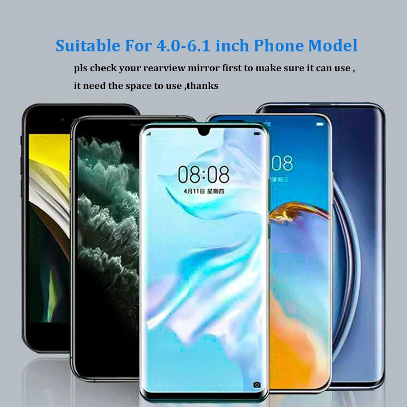 

Adjustable Car Rearview Mirror Mount Phone Holder Smartphone GPS Stand Automobile Bracket Universal Phone Support for Iphone 12