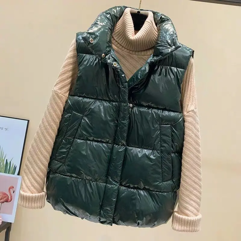 MUMUZI/женский хлопковый жилет с ярким пухом Зимний короткий дизайн осень 2020 новый