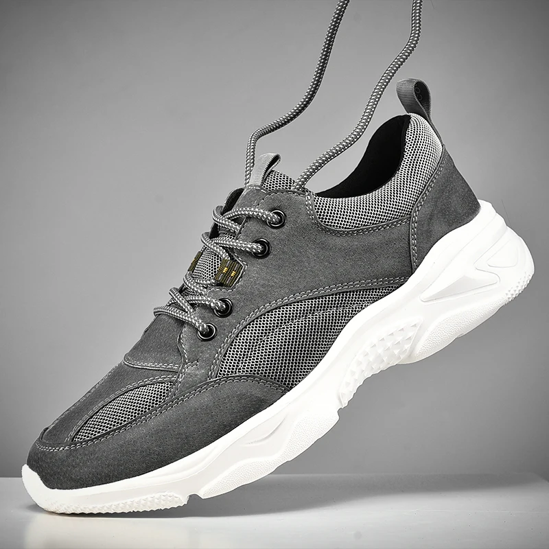 

Summer Men'S Shoes Outdoor Jogging Breathable Mesh Stitching Sneakers Fashion Soft Comfortable All-Match Casual Lace-Up Shoes