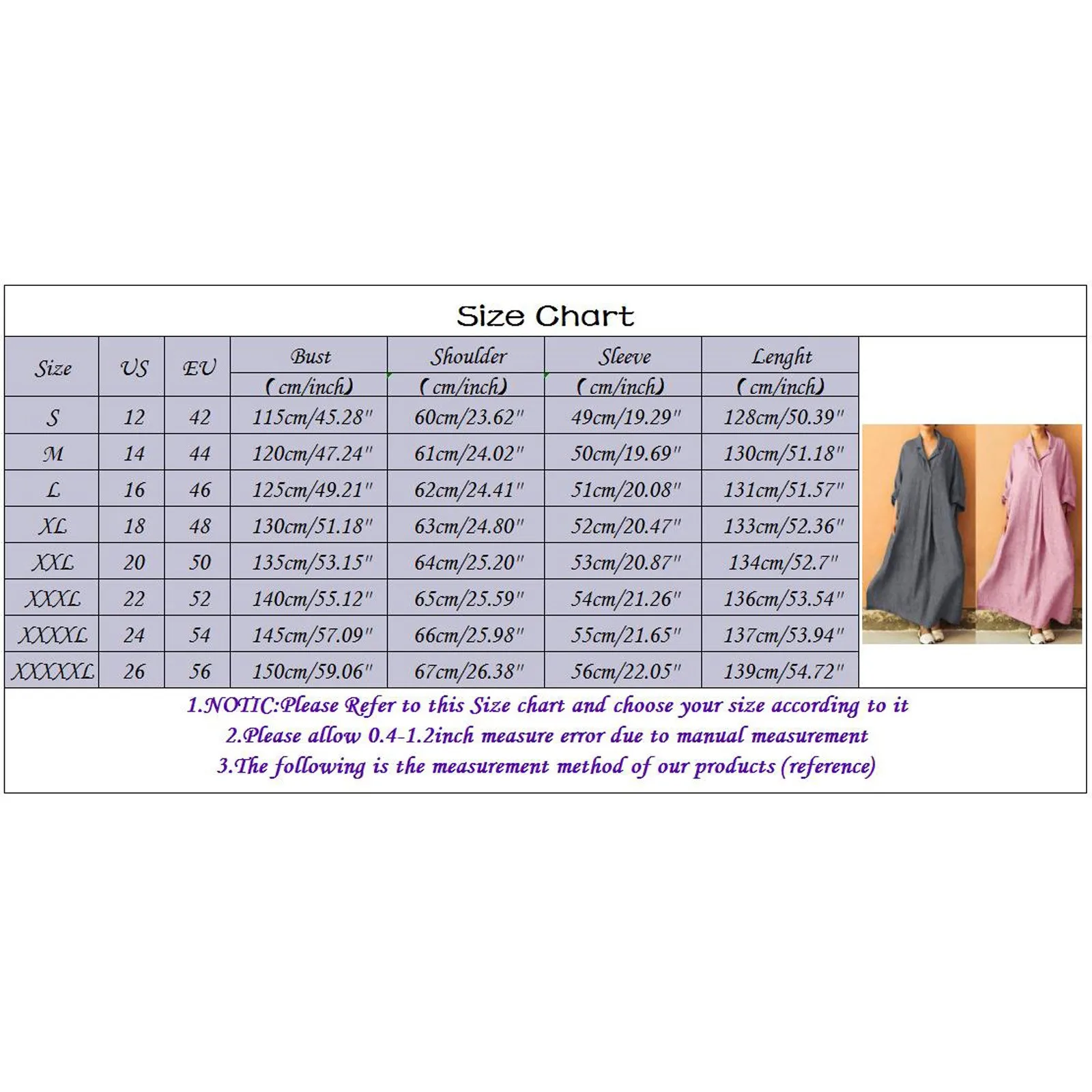 

Casual Office Oversized 5XL Women Plus Size Long Sleeve V Neck Maxi Dress Loose Big Swing Pocket Dress Dress Women Summer Party