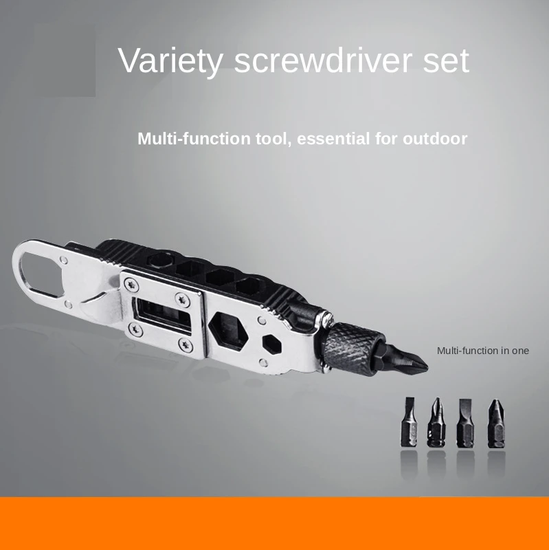 

DP Multi-purpose screwdriver, multi-function mini tool, outdoor magic screwdriver, hexagonal wrench, keychain, bottle opener