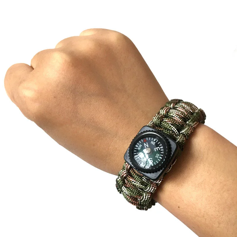 Плетеный браслет для мужчин многофункциональный Паракорд выживания на открытом