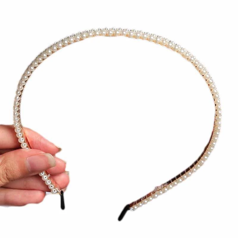 

New Women Elegant Full Pearls Simple Hairbands Sweet Headband Hair Hoops Holder Ornament Head Band Lady Fashion Hair Accessories