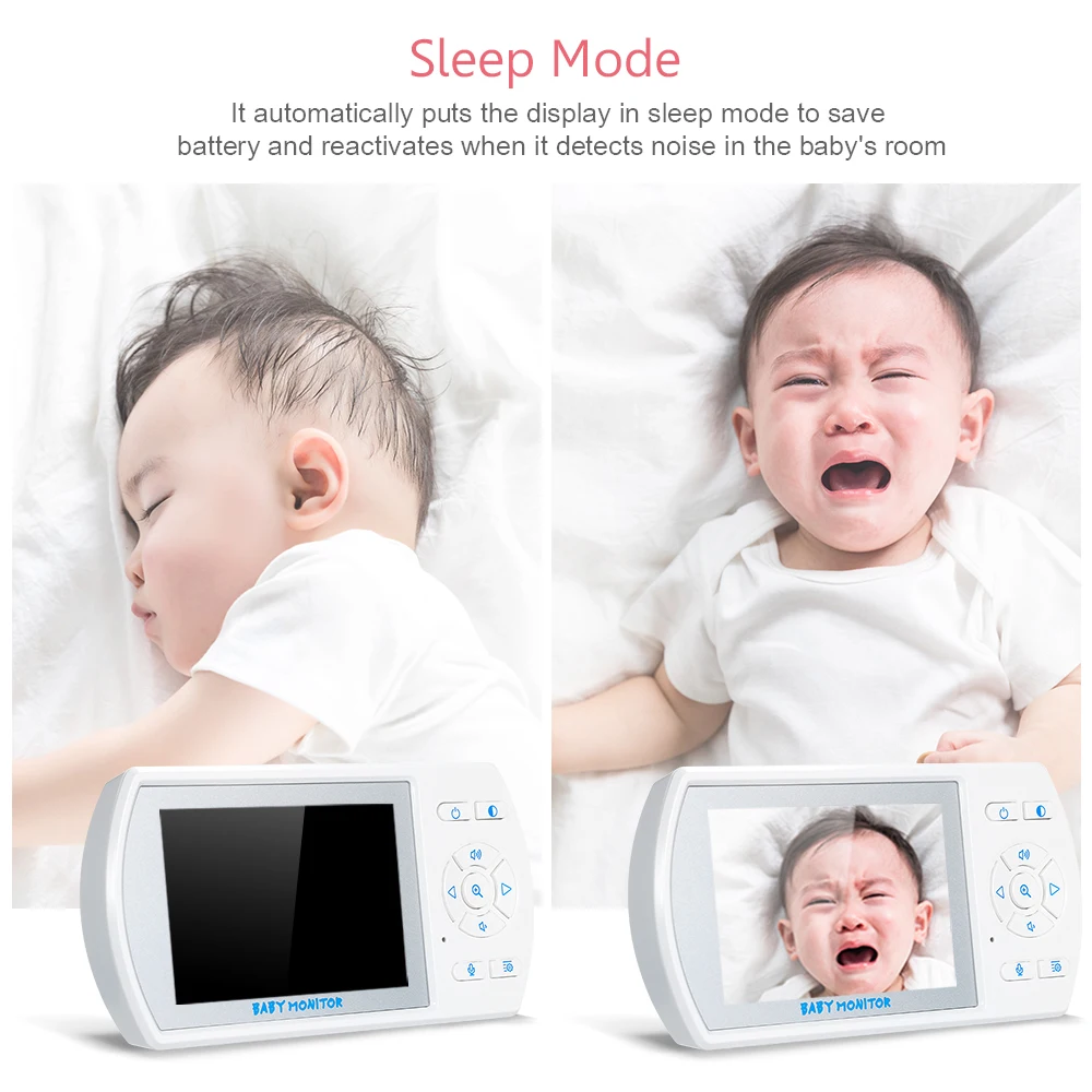 2020 Видеоняни и радионяни 3 5 ''ЖК-дисплей с 4 колыбельные Ночное видение 2-way Talk