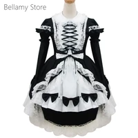 made for you hand made classic lolita bow lace gorgeous tuxedo princess maid dress 2 colors