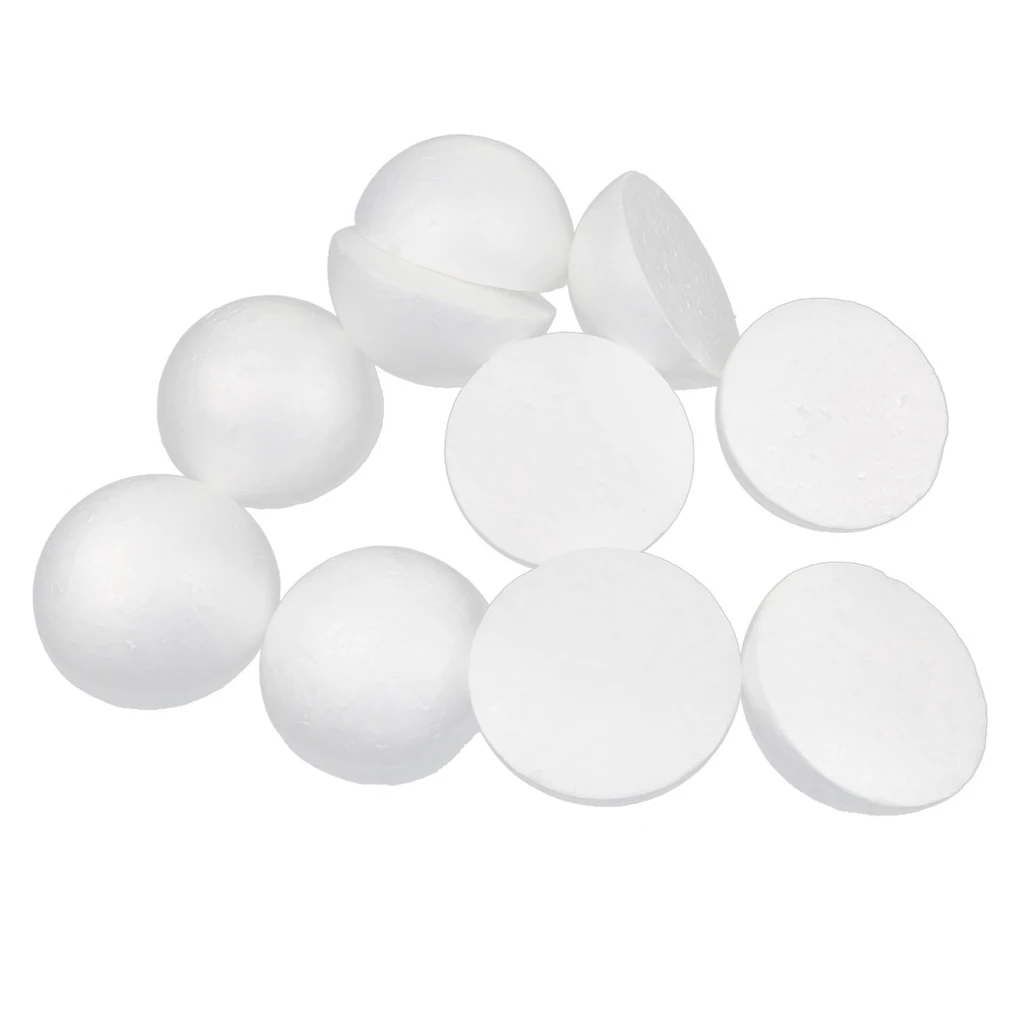 

Hemisphere 100mm Smooth Polystyrene Craft Foam Balls for Arts & Crafts, Floral