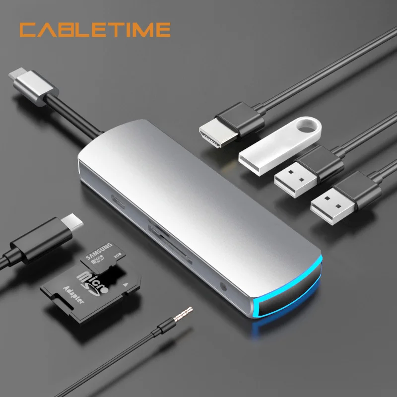 Кабель типа C концентратор к HDMI Type USB 3 0 4K мульти PD аудио адаптер для ПК Lenovo Matebook