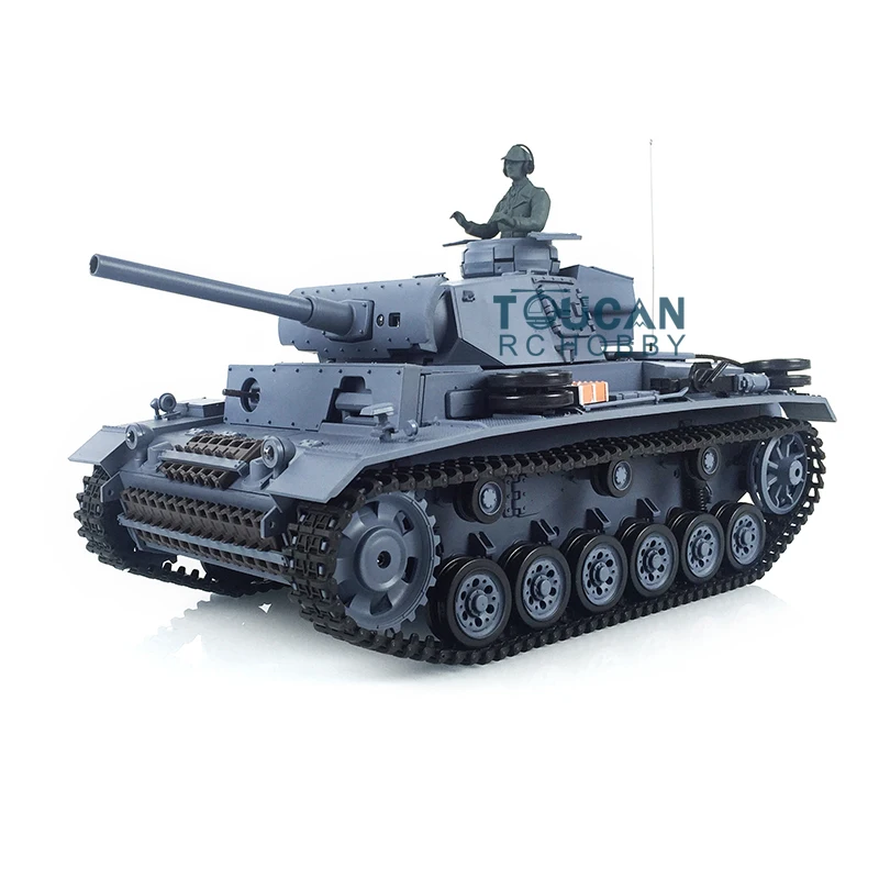 

US Stock 1/16 Scale 2.4G Heng Long 7.0 Plastic German Panzer III L RTR Gift Remote Control Tank Model 3848 TH17339-SMT4