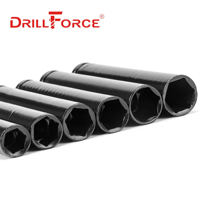 Набор торцевых ключей Drillforce 14-32 мм переходник с приводом 1/2 дюйма редуктор