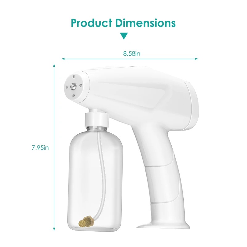 

Rechargeable Electric Wireless Nano Cold Fogger Machine ULV Sprayer Portable Handheld Disinfection Cleaning Spray Gun For Home