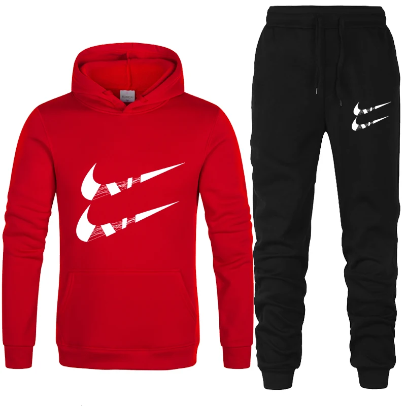 

2 Pieces Sets Tracksuit Men Hooded Sweatshirt+pants Pullover Hoodie Sportwear Suit Ropa Hombre Casual Men Clothes Size S-3XL