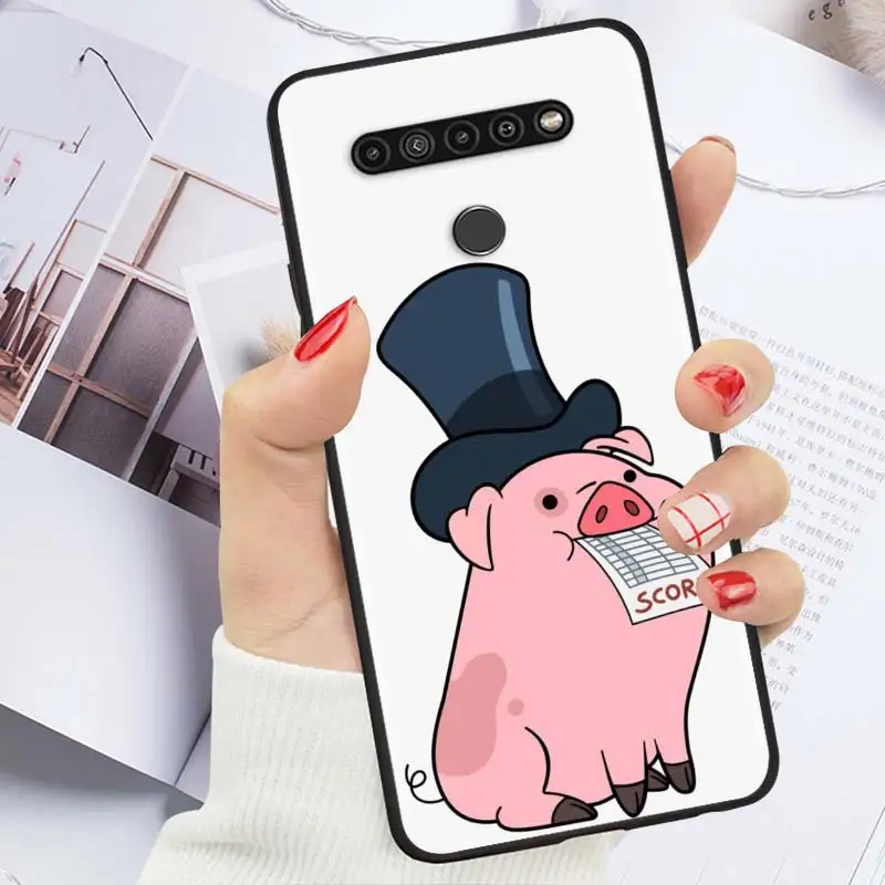 

Cute Pink Kawai Pig For LG K92 K42 K22 K71 K61 K51S K41S K30 K20 2019 Q60 V60 V50 S V40 V30 G8S G8 X ThinQ Phone Case