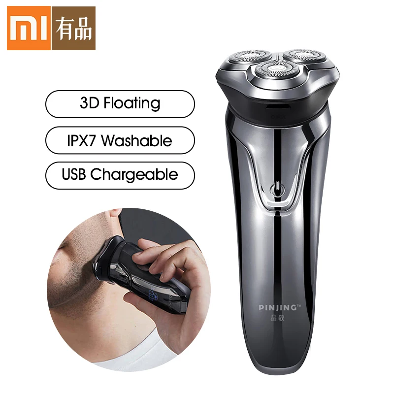 Xiaomi электробритва для мужчин бритва машинка бритья моющаяся USB перезаряжаемая