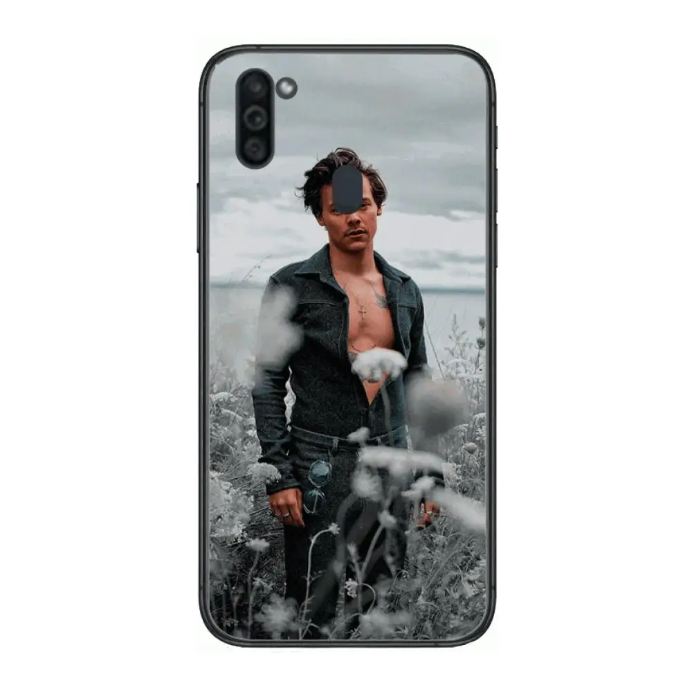 

Aesthetic Harry Styles Mobile Phone Case Hull For Samsung Galaxy M 10 20 21 31 30 60S 31S Black Shell Art Cell Cover TPU