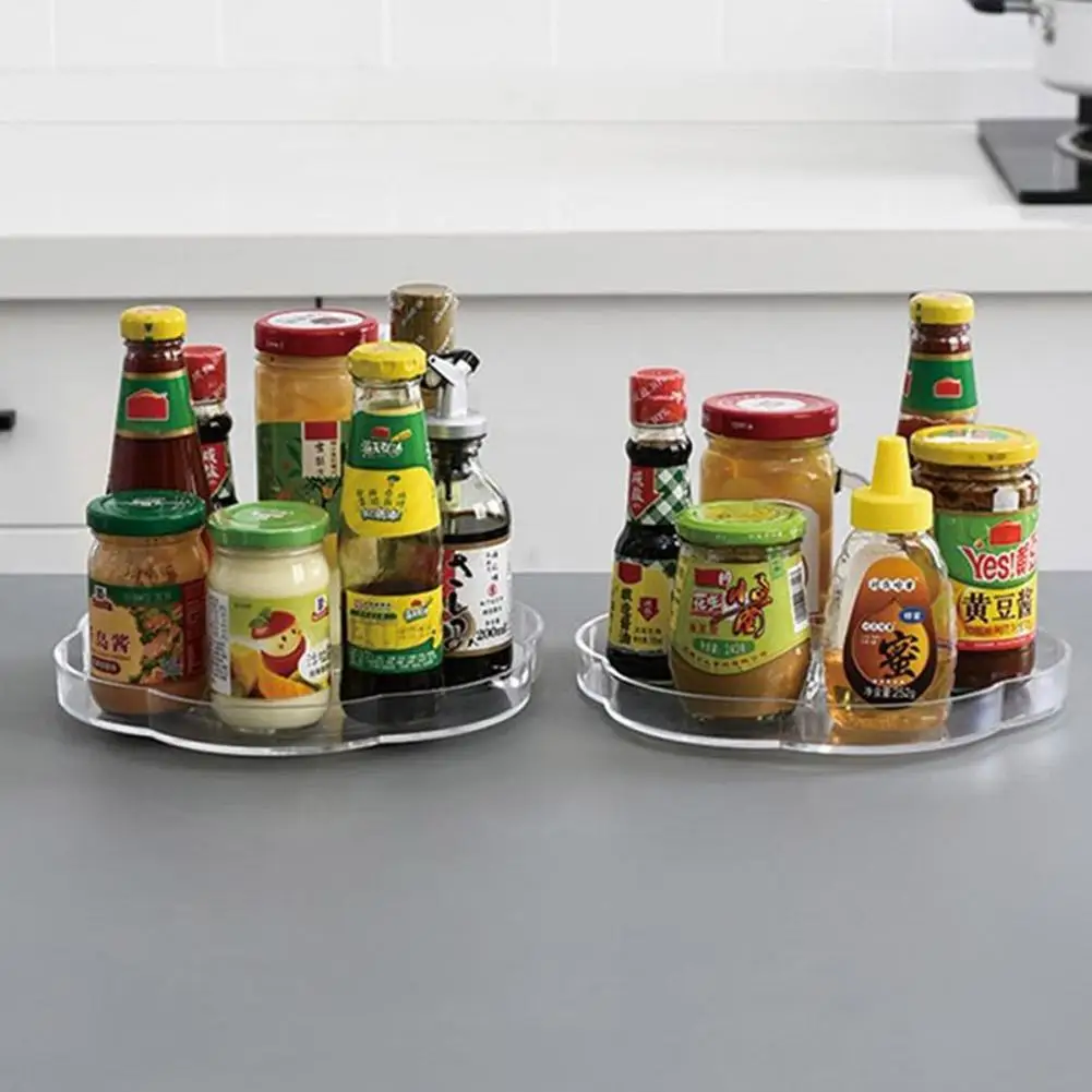Нескользящая вращающаяся стойка для специй столика столик кухни органайзер