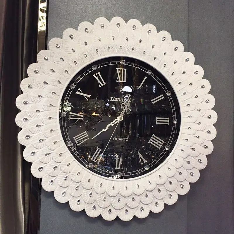 Большие круглые Настенные часы 16 дюймов в стиле ретро для гостиной креативные